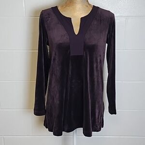 Pure Jill‎ Plum Purple Soft Velour Comfy Top Side Vents